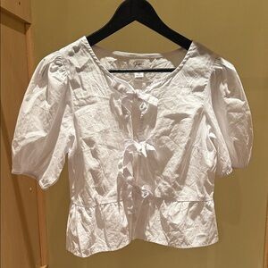 Japna White Bow Detail Blouse